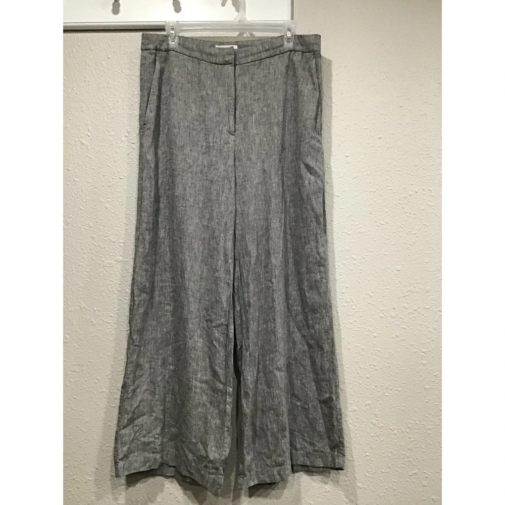H&M Wide Leg Pants in Light Gray